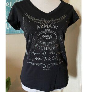 Armani Exchange Women's Black SS T (S)